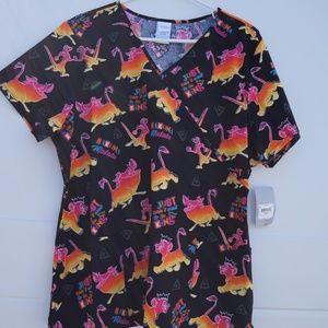 Disney Lion King Mock Wrap Scrub Top  Mat